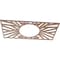 Ekena Millwork Hoover Wood Fretwork Pierced Ceiling Medallion, Wood (Paint Grade), 24"W x 12"H x 8 7/8"ID x 3/8"T CMWP24X12X0375HOMF - alternate 5